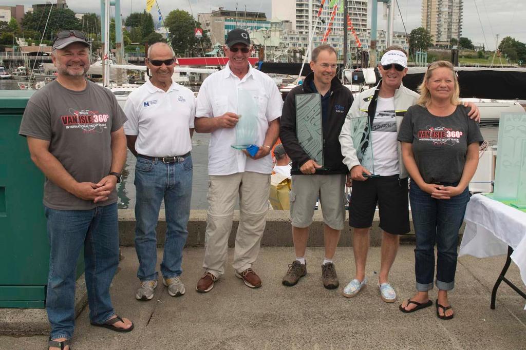 Van Isle 360 Division 2 award winners, June 22, 2013. Nanaimo, BC.  © Van Isle 360 International Yacht Race